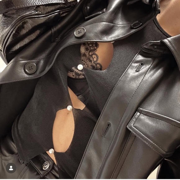 SHEIN Black Tank Top with Pearl Details - Picture 4 of 4